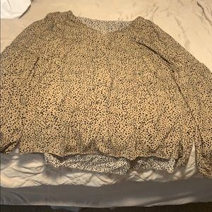 Leopard balloon sleeve tunic